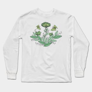 Butterfly with sunflower Long Sleeve T-Shirt